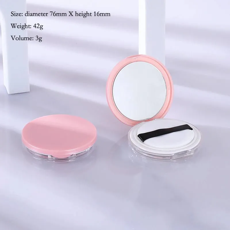 10 Pieces Combo Sale Price For Super Ultra-thin 5g Makeup Packaging Loose Powder Setting Powder Case With Puff
