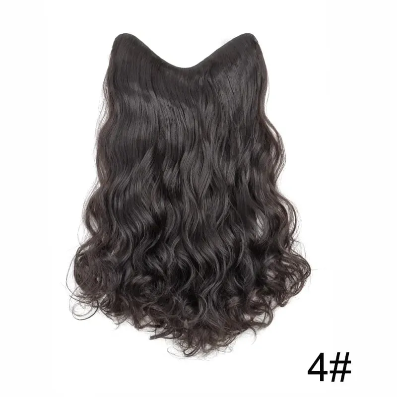 20Inch Synthetic Long Curly Clip In Hair Extensions High Temperature Heat Resistant Fiber Hairpieces for Women Daily Party