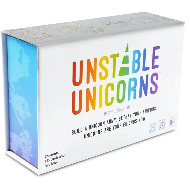 Unstable Games Here to Slay Card Game Unicorns Here to Sleigh Holiday Expansion Pack Family Game Night Strategic role Card Game