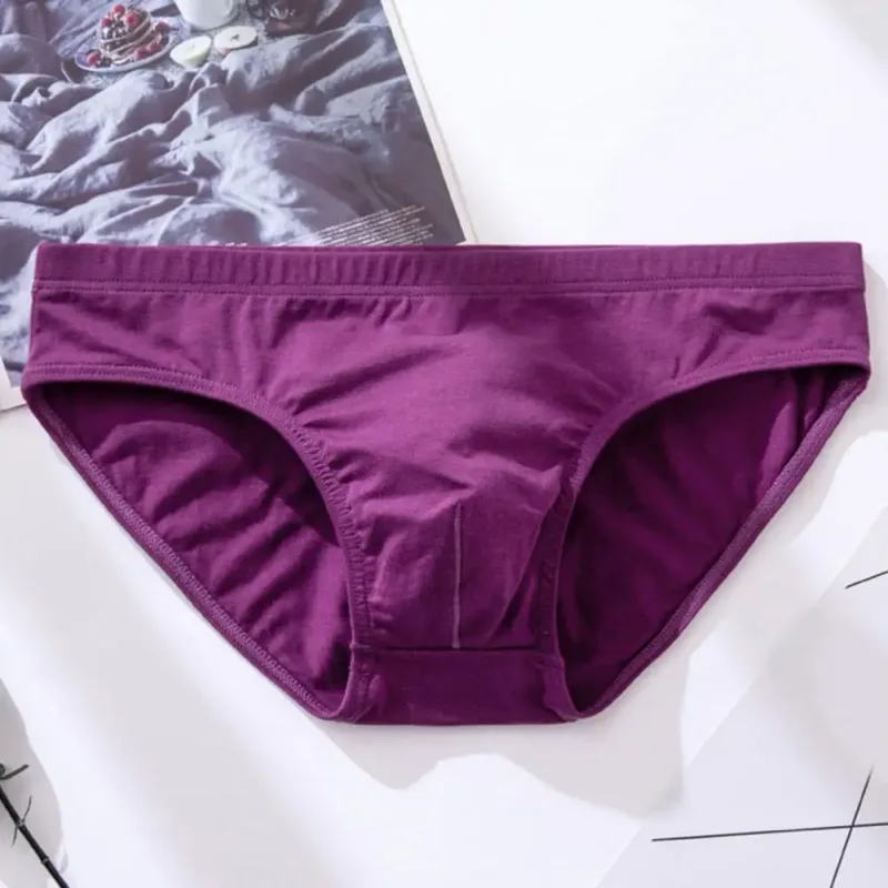 Celana Katun Celana Pria Dewasa Pakaian Dalam Pria Warna Solid Bersirkulasi Melar Celana Dalam Katun Pinggang Rendah Cotto Pria Ukuran Besar