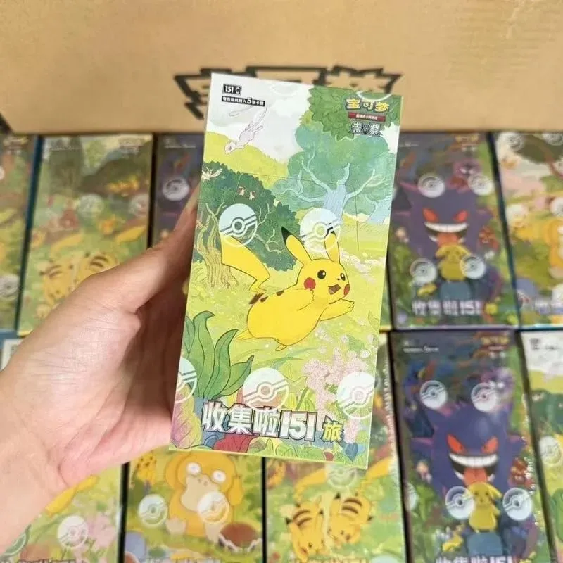 May Stock Pokemon Card Collect 151 Slim Fat Booster Box Pinasimpleng Chinese Ptcg Card Collection Mga Regalo ng Mga Laruan sa Pasko