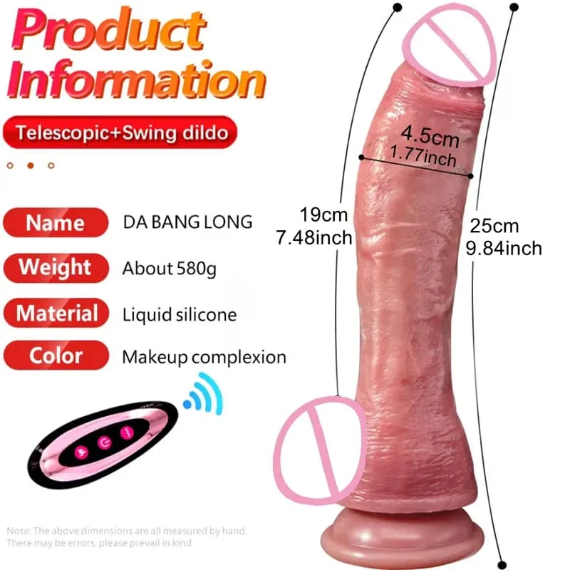 Sex Toy G-spot Anal Stimulation Vibrating for Women Big Telescopic Realistic Vibrating Dildo Vibrator Heating Thrusting Dildo