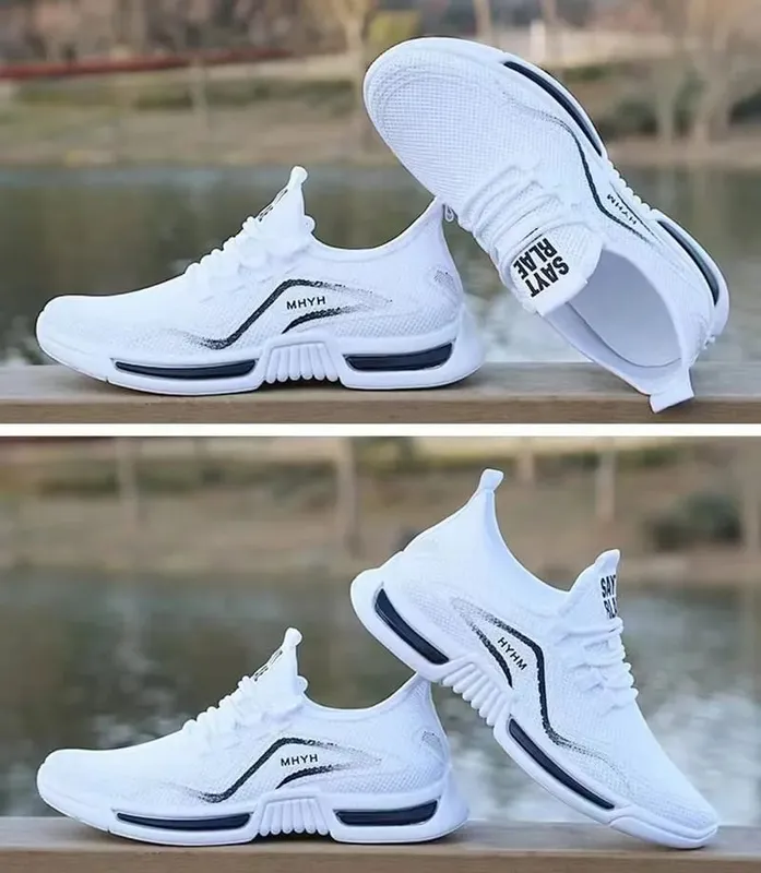 Volnočasová běžecká obuv nové léto Pánské trendy prodyšné tenisky měkká podrážka síťovaná obuv odolná všestranná pánská sportovní obuv — image 6