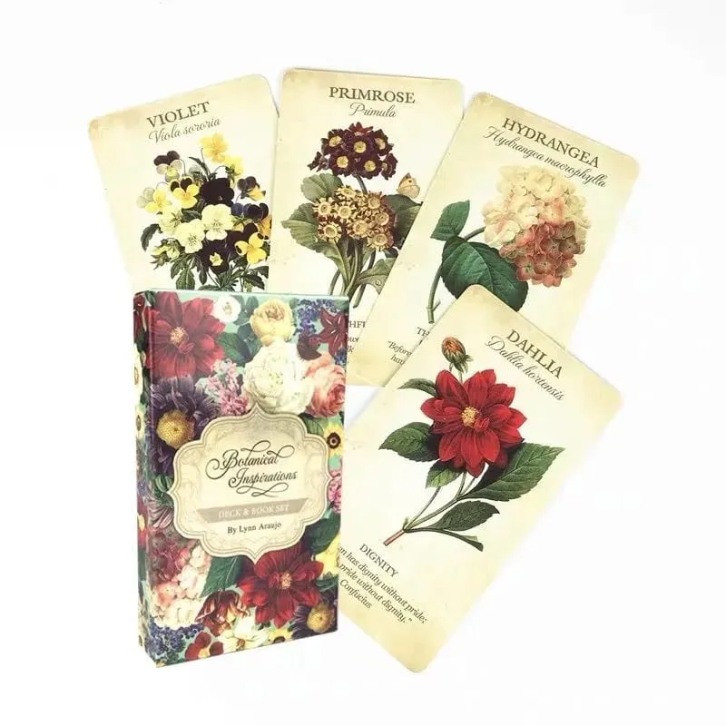 Botanical Inspiration Oracle Cards Set of 45 10.3x6cm Each Plant-Based Wisdom Predictive Tools for Personal Development