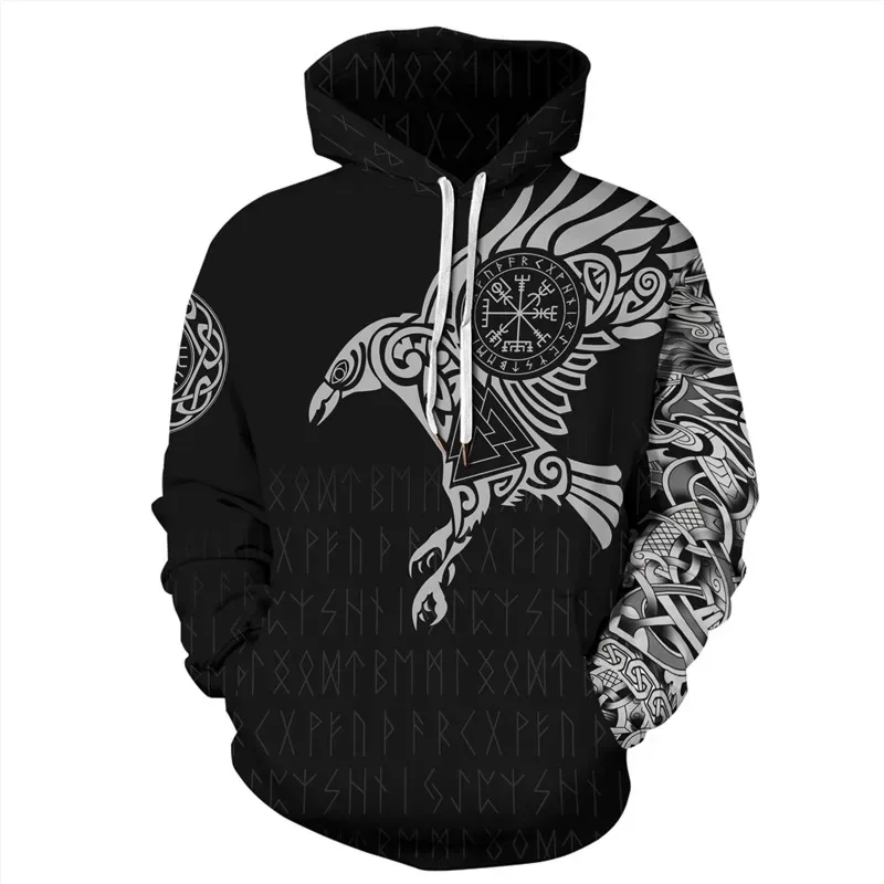 Fashionable 3D Printed Bohemian Pattern Men's Top Fashionable Men's Loose Large Sports Hoodie Street Retro Long Sleeve Hoodie