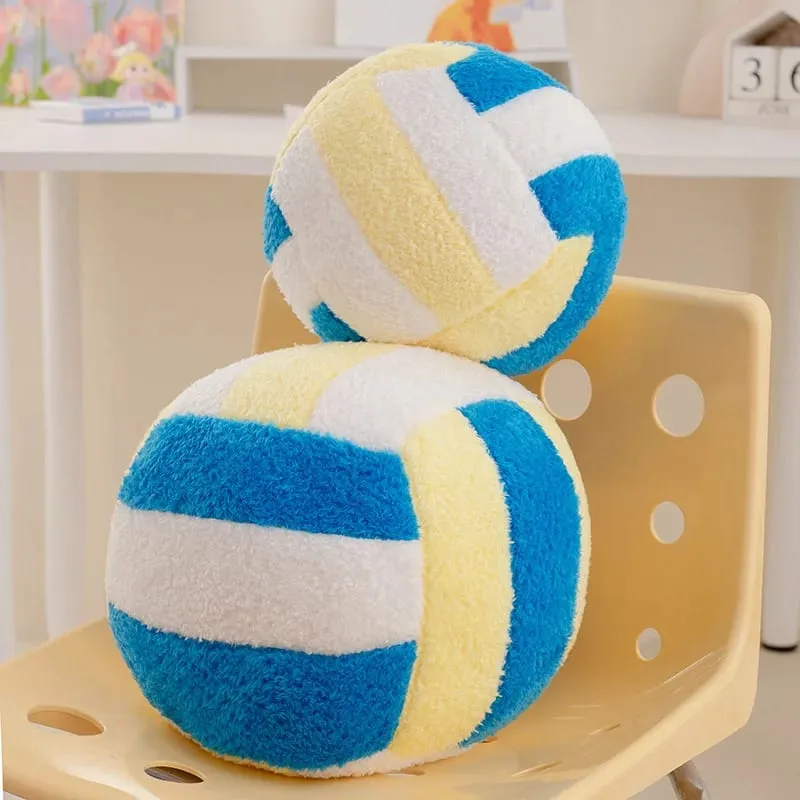 20/24cm Volleyball Sport Ball Plush Pillow Stuffed Interactive Indoor Home Game Prop Plushie Decor Gift