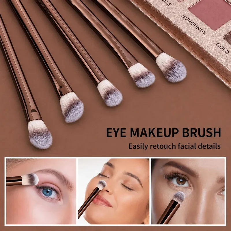 15Pcs Professional Makeup Brush Set Soft Synthetic Hair Foundation Powder Blending Eye Brushes With Leather Bag Beauty Cosmetic