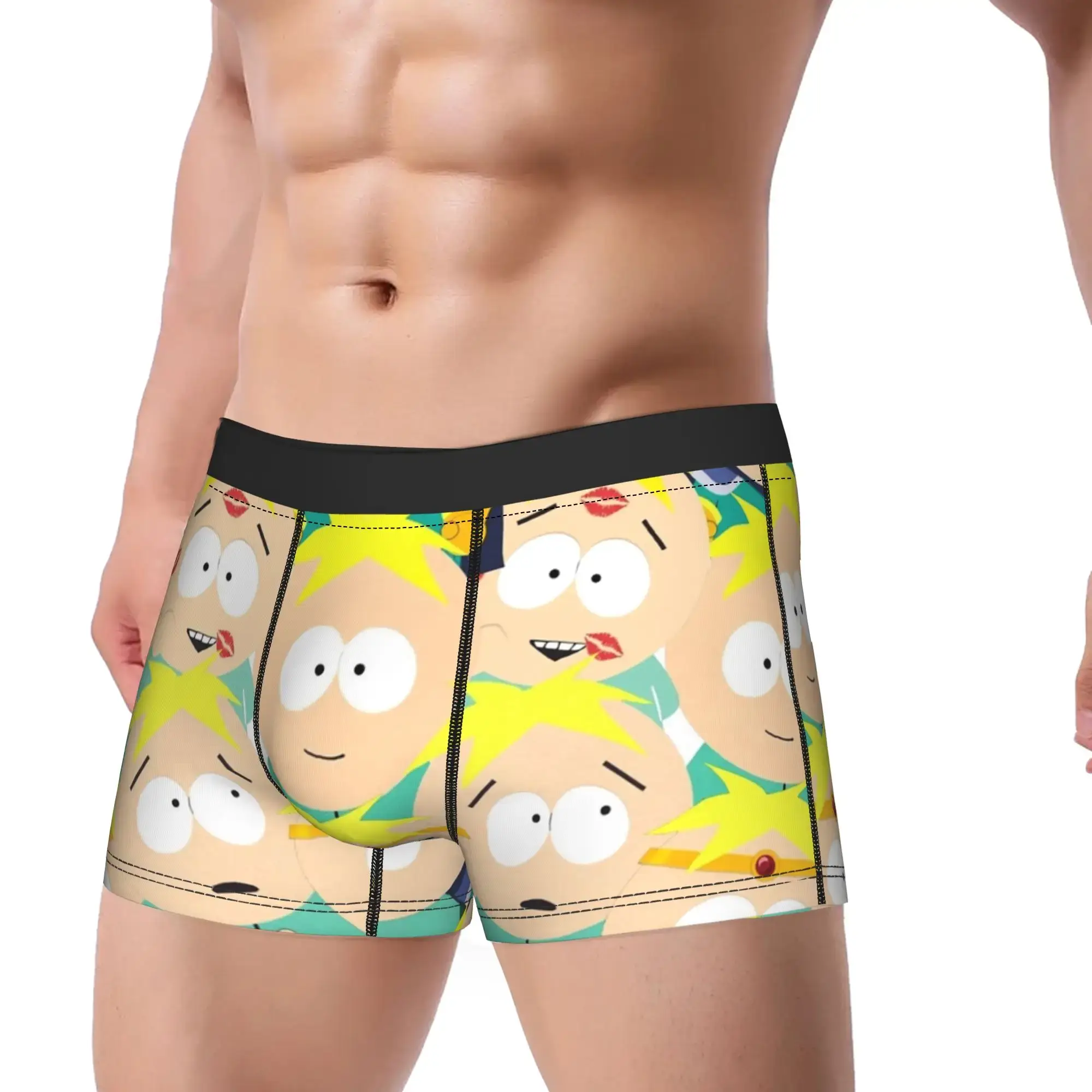 Men South Cartoon Park Butters Stotch Collage Long Underwear Hot Boxer Briefs Shorts Panties Male Soft Underpants M-XXL