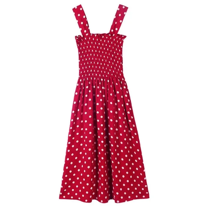 Léto Befree Pláž Dlouhé Vintage tečky Ležérní Volány Elegantní Party Maxi Pásek Camis Hedvábné šaty Vestidos Sexy šaty Ženy