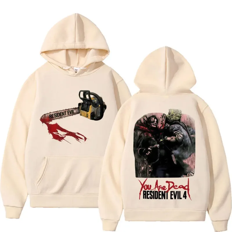 Resident Evil Requiem You Are Dead Merch Hoodies Men's Clothing Harajuku Gothic Sweatshirts Casual Fleece Long Sleeve Pullovers