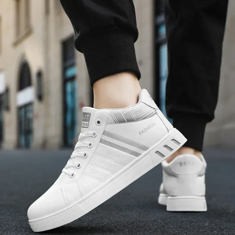 Fashion Men White Sneakers Shoes New Men's Shoes Vulcanized Shoes for Men Non-Slip Wear-resistant Sneakers Men Tenis Para Hombre