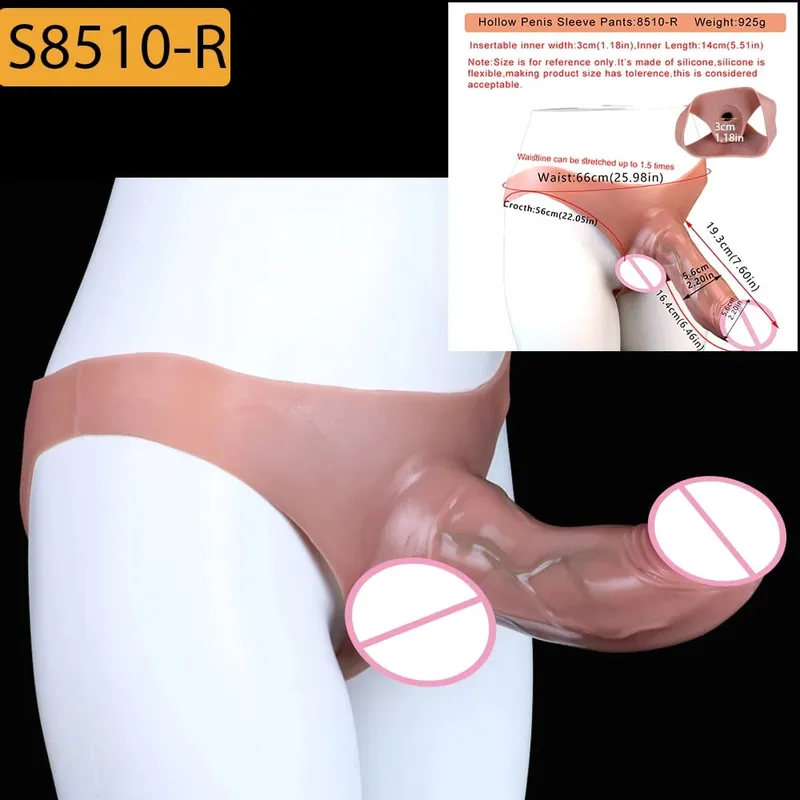 Strap-On Lifelike Penis Cover насадка на член Large Hollow DildoPants Intimate Adult Sex Toy for Couples Sex