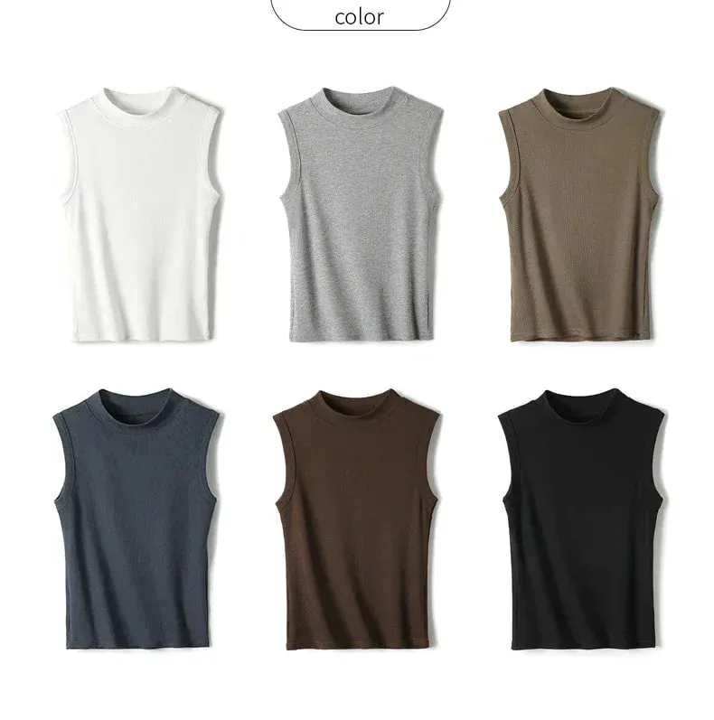 Women Sexy Knitted Vest Ribbed Slim Camis Sleeveless Round Neck Tank Tops 2026 Summer Female Casual Solid Color Basic Camisole — image 9