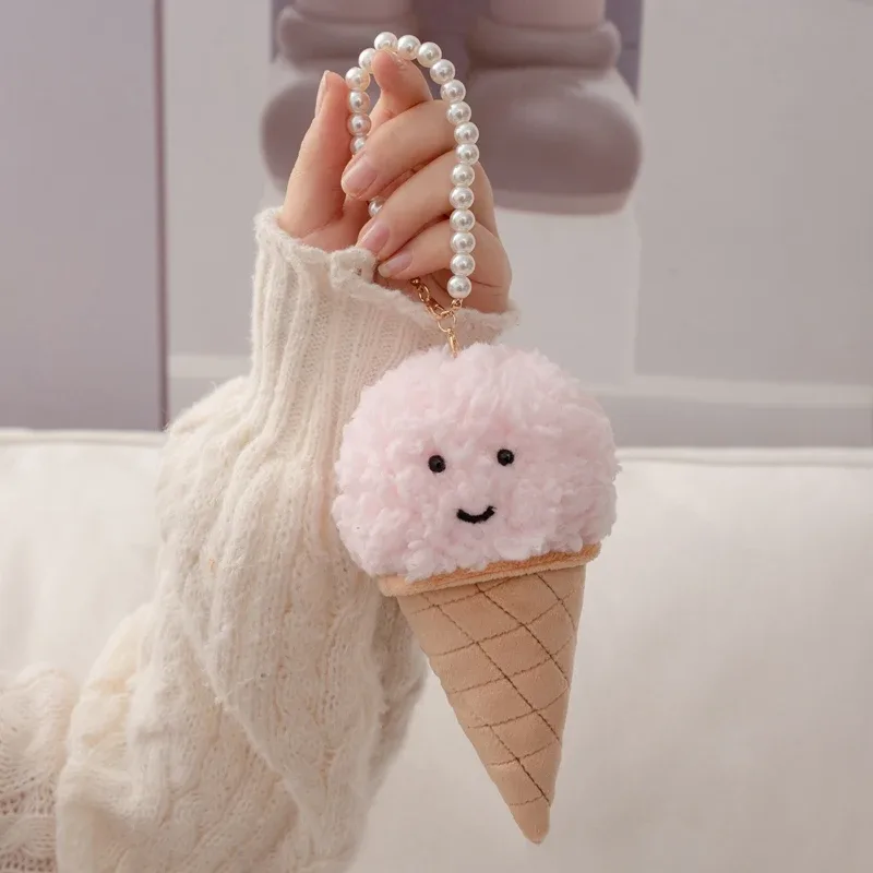 Lindo dibujo animado helado juguete de peluche comida rellena Snack almohada cojín cono niños juguetes Kawaii decoración de la habitación regalo de cumpleaños para niños