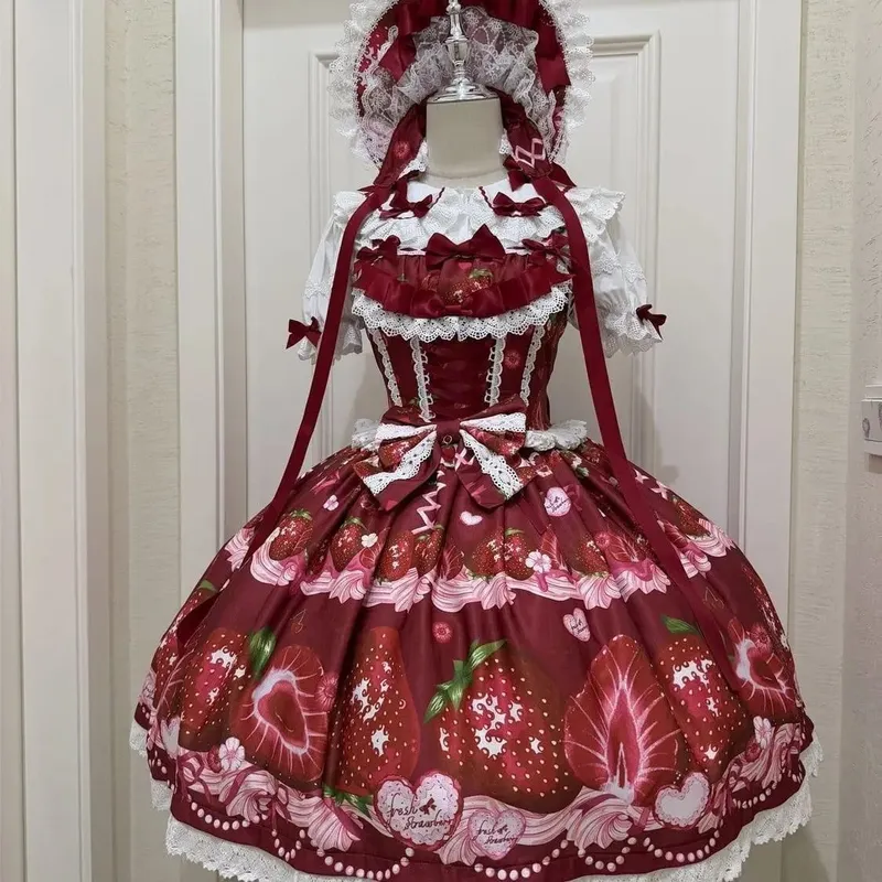 Original design Lolita dress cute jsk suspender dress women's summer long dresses for women