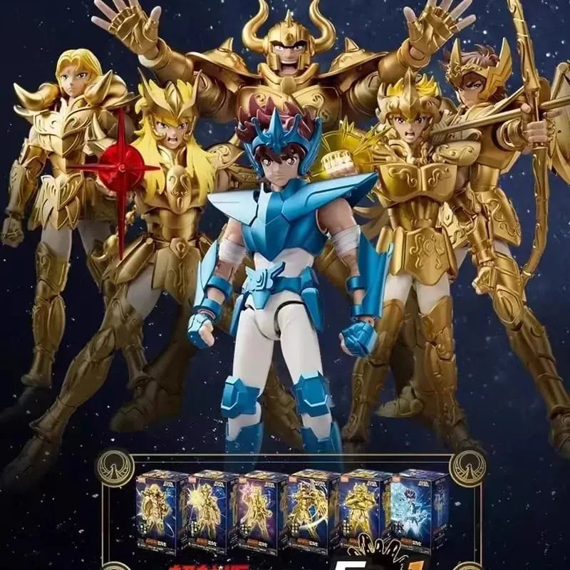 In Stock BLOKEES Saint Seiya CLASSIC CLASS Gold Saint Virgo Shaka Pisces Aphrodite Andromeda Cygnus EX Gold Assembled Model Toys