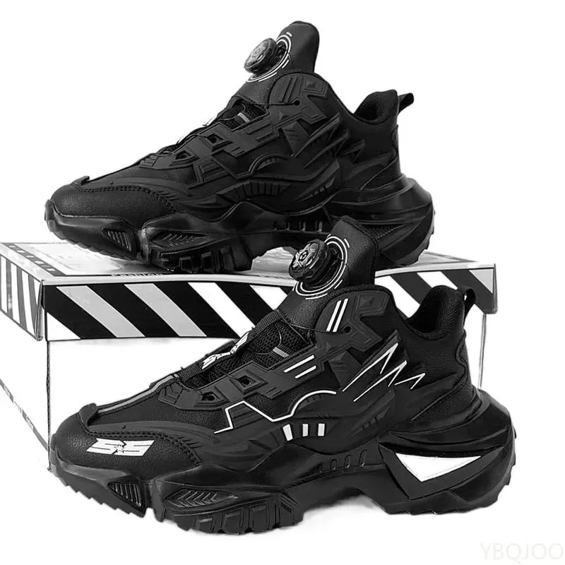Spring new breathable running shoes fashionable versatile anti slip shoes casual comfortable height increasing men's sneakers