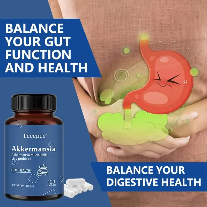 Akkermansia Probiotic Gut Health Support Supplement | Contains Akkermansia Muciniphila – Enhances Nutrient Absorption