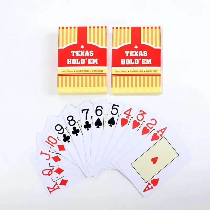 1/2pcs A set of durable universal baccarat and Texas Hold'em playing cards waterproof and smooth for poker and bridge games