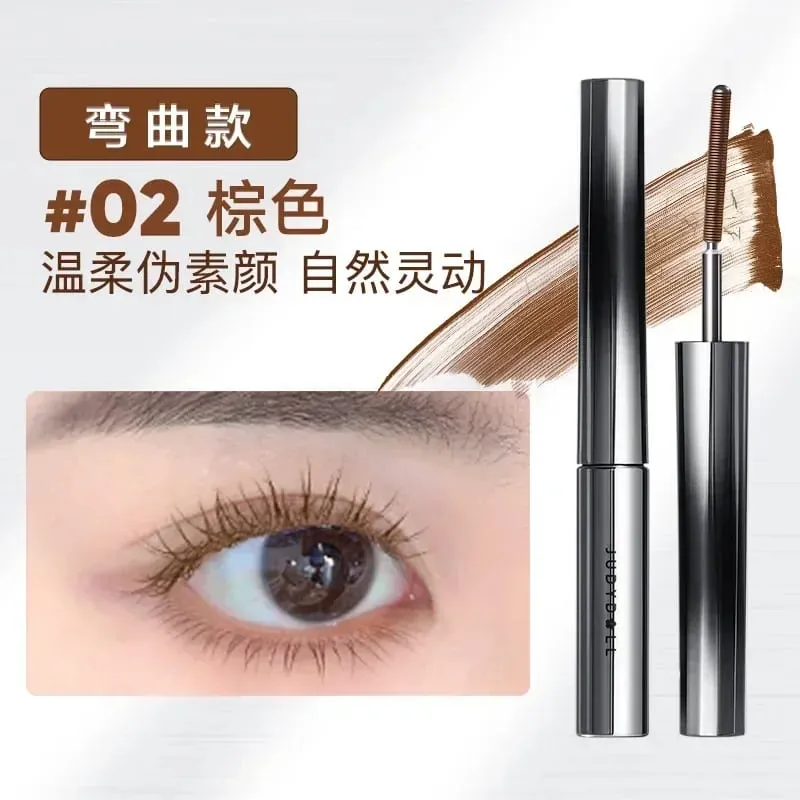 Judydoll Steel Tube Mascara Waterproof Slender Non-smudge Brown Curly Metal Small Silver Tube Mascara