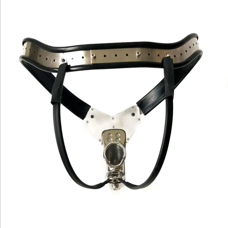 Male Chastity Device Waist Belt Stainless Steel Cock Cage Penis Sleeve Cockrings Dick BDSM Bondage Kit Adult Sex Toys for Men 18