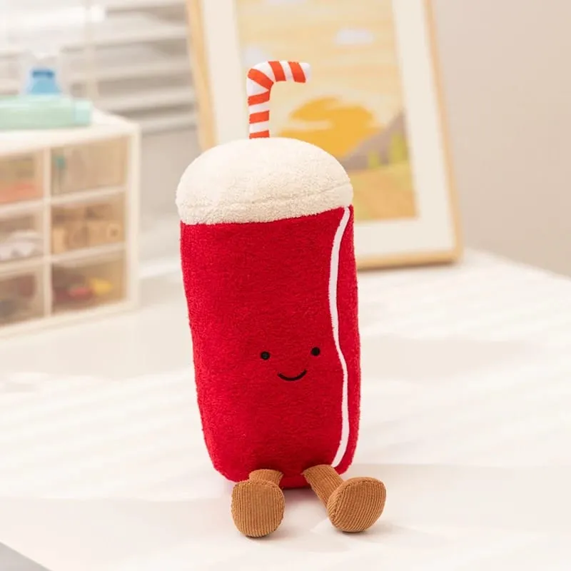 Humanoid Movie Film Snack Plush Toy Stuffed Cola popcorn 3D Glasses Movie Cardboard Small Decor Plushie Prop Gift