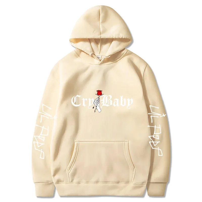 Men's Lil Peep Hoodie – Emo Rap Fan Pullover with "Lil Peep" Sleeve Text – Cozy Unisex Streetwear for Concerts casual Wear