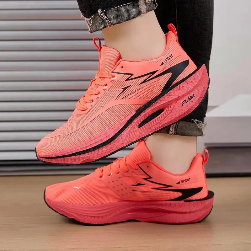 Men Running Shoes Casual Sports Marathon Breathable Lightweight Women's Comfortable Athletic Nonskid Walking Sneakers Outdoors