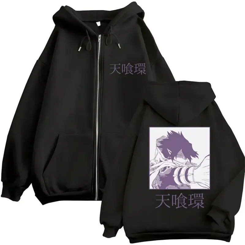 Japan Anime My Hero Academia Zip Up Hoodies Harajuku Fashion Manga Vintage Sweatshirt Men Women Fleece Oversized Tracksuit Coats