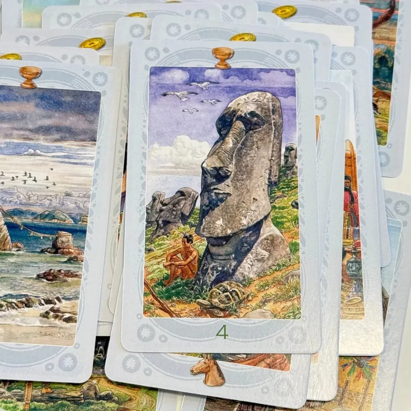 Ryska versionen Таро священных мест Ett 78 tarotkortsfestspel med profetia spådomsbräde