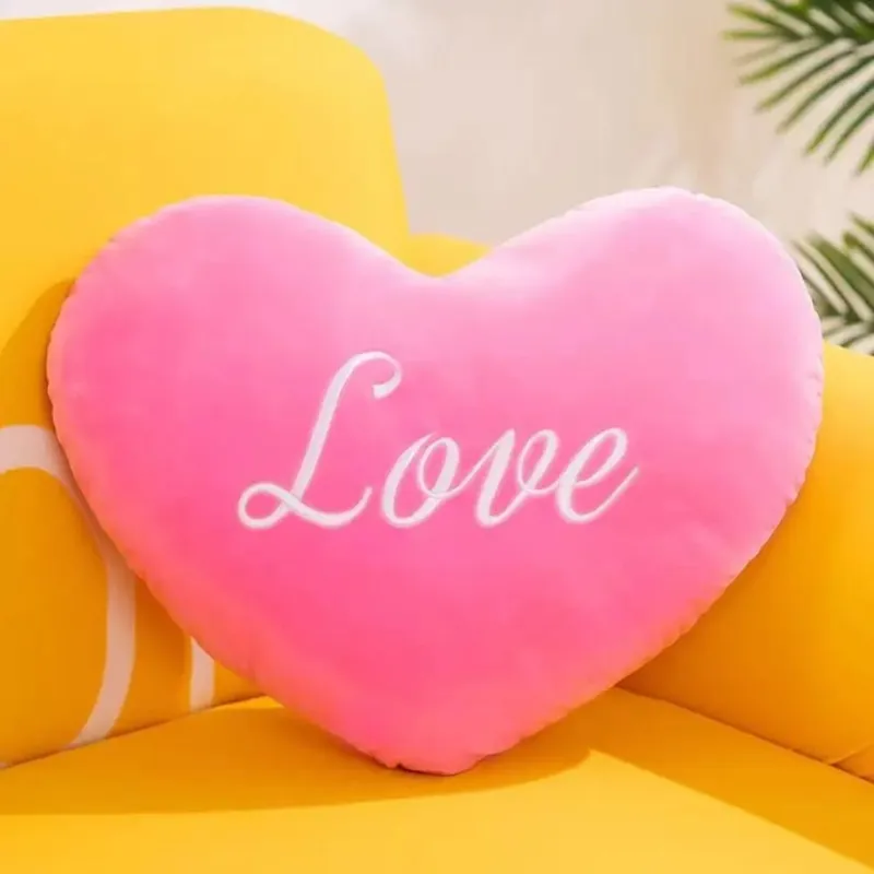 New Heart Shape Heart Plush Pillow Pink Color Valentines gift Soft Pillow Red Color Stuffed Pillow for Birthday