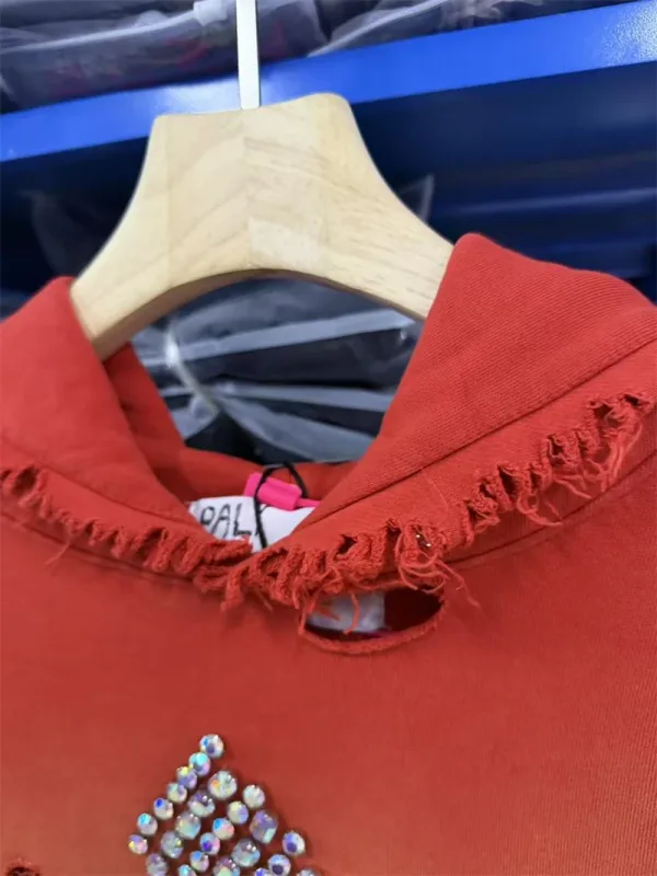 Autumn Winter New PH Hand-beading Print Vintage Washed High Street Casual Loose Cotton Versatile Hoodie Trendy Sports Top Men