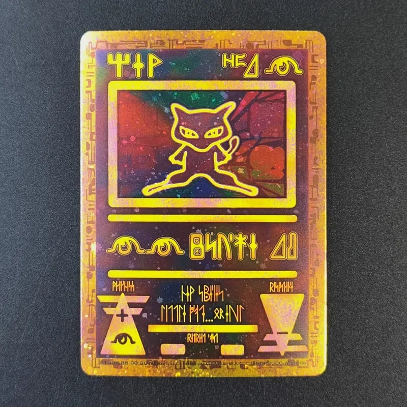 Proxy PKM Card English Rocket Mewtwo MEW GX EX Vmax TCG Collection Trading Card Game