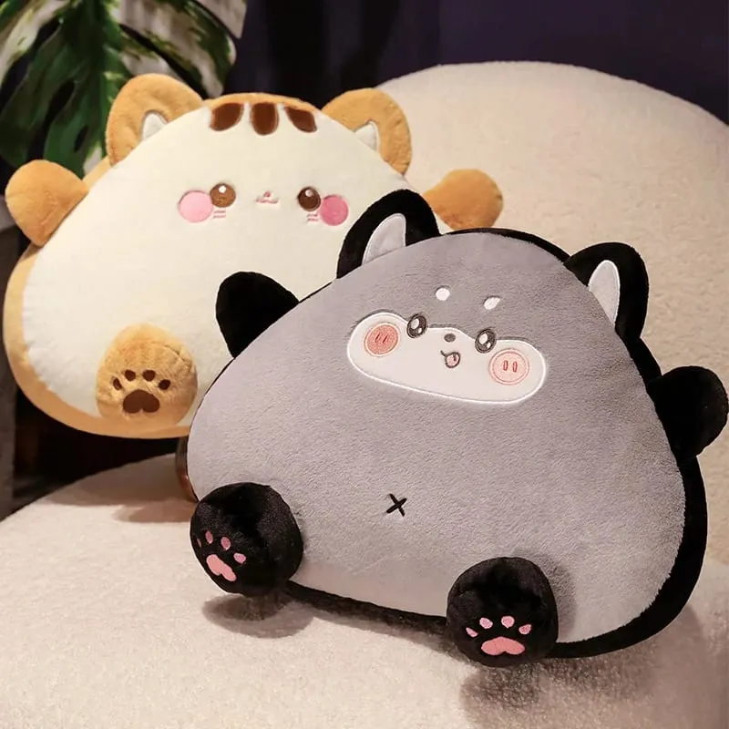 20cm Rice Ball Cat Plush Pillow Cute Onigiri Kitten Stuffed Cushion Soft Fluffy Throw Pillow Sofa Bedroom Decor Gift