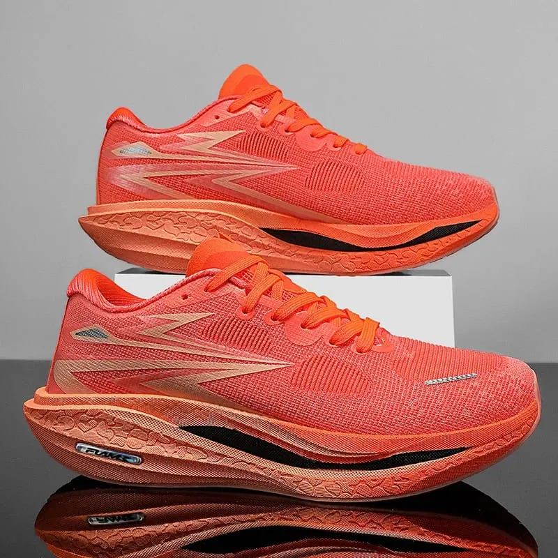 Men Running Shoes New Carbon Board Marathon Sports Shoes Breathable Lightweight Trend Women's Athletic Sneakers