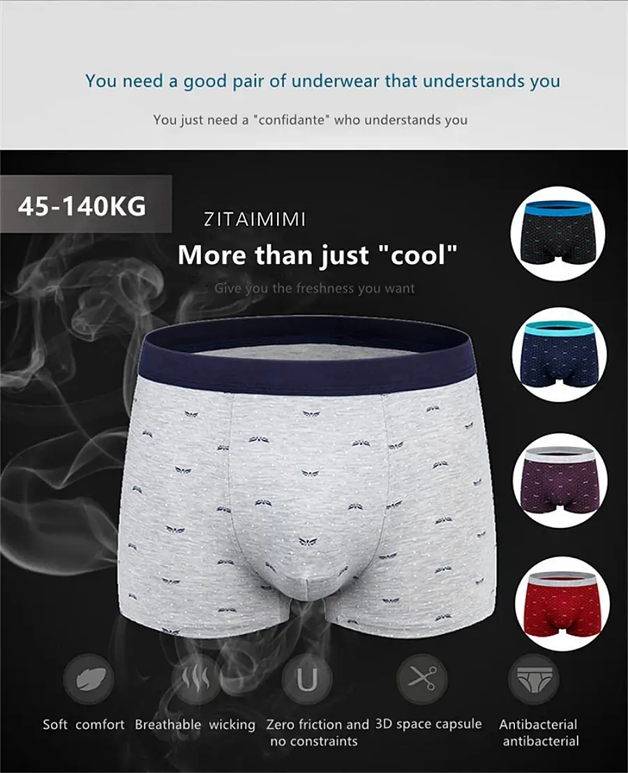 Plus Größe Männer 160 kg Nahtlose Höschen Baumwolle Unterhose Männer Unterwäsche Reine Baumwolle Boxer Briefs Mann Intime Boxer Herren marke