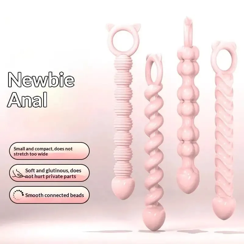 S-Beads Soft Anal Plug Anus Toys Big Balls Silicone G-Spot Stimulating Butt Plugs Adult Sex Couple Sexy