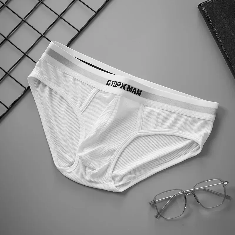 3Pack Summer Single Layer Mens Underwear Low Rise Briefs para sa Mga Lalaki Elastic Comfort Fit Underpanties Ropa Interior Hombre — image 2