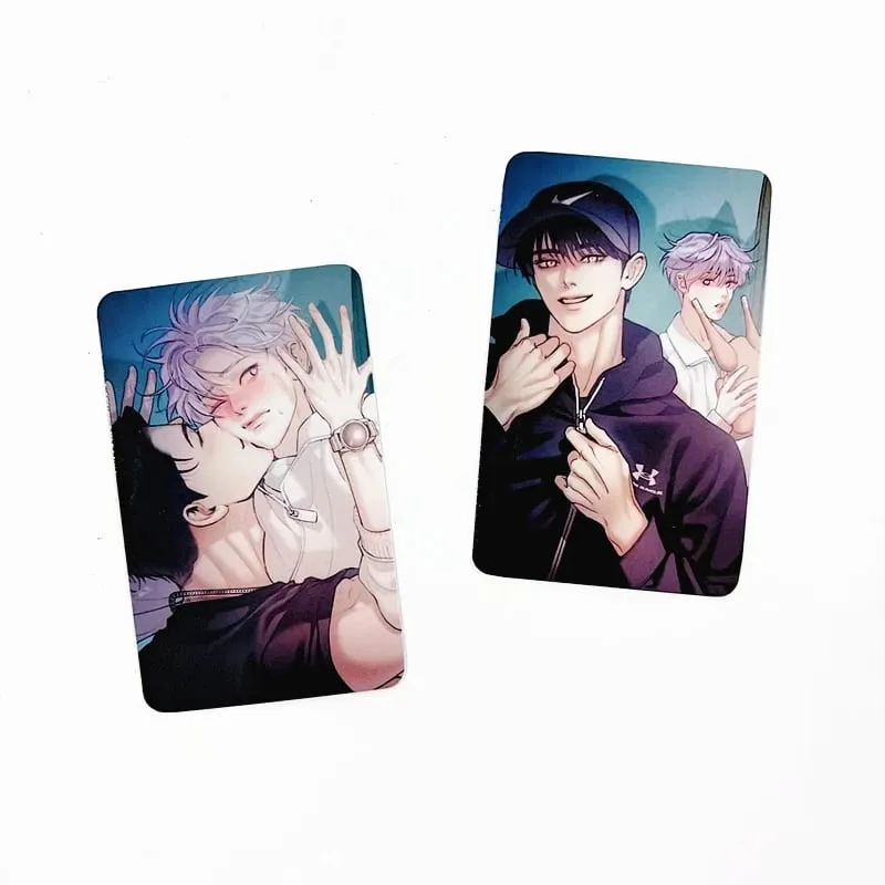 2-4PCS Korean Manhwa Lomo Cards Set Kang Dooshik Jin Jooha Korean BL Comic Couple Photo Cards Fans Decor Collection Gift