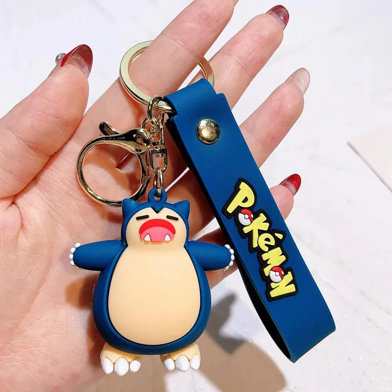 40 Style Wholesale Anime Pokémon Pikachu Eveen Keychain Cartoon Cute Charizard Keyring Student Backpack Car Key Chain Toys Gifts