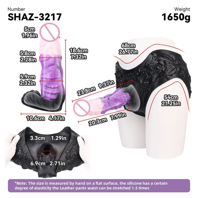 3D Horse Penis Shaped Wearable Cock Sleeve Gradient Color Skin-Friendly Liquid Silicone Adult Couple Intimate Sex Toys