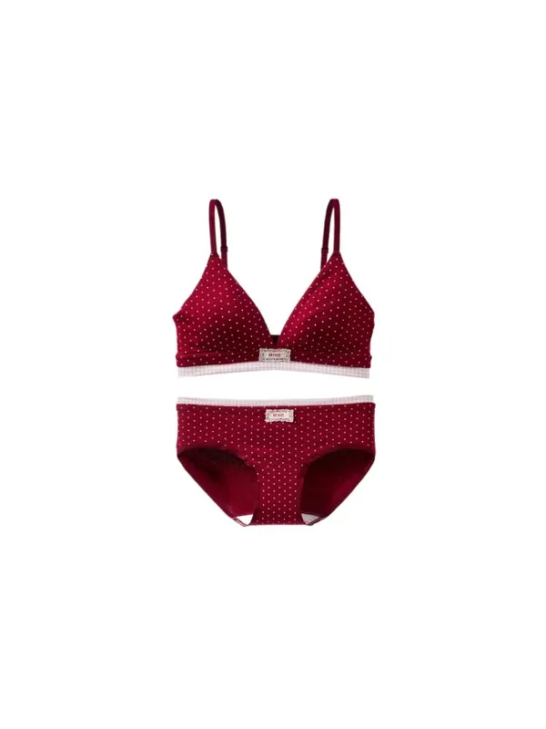 Teen Girls Soft Seamless Wireless Bra Triangle Cup Push Up Thin Padded Small Bust Side Support Anti Sagging Daily Wear
