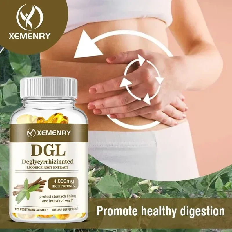 DGL Licorice Capsules 4000mg - Promotes Healthy Digestion Enhances Appetite Replenishes Energy and Accelerates Absorption