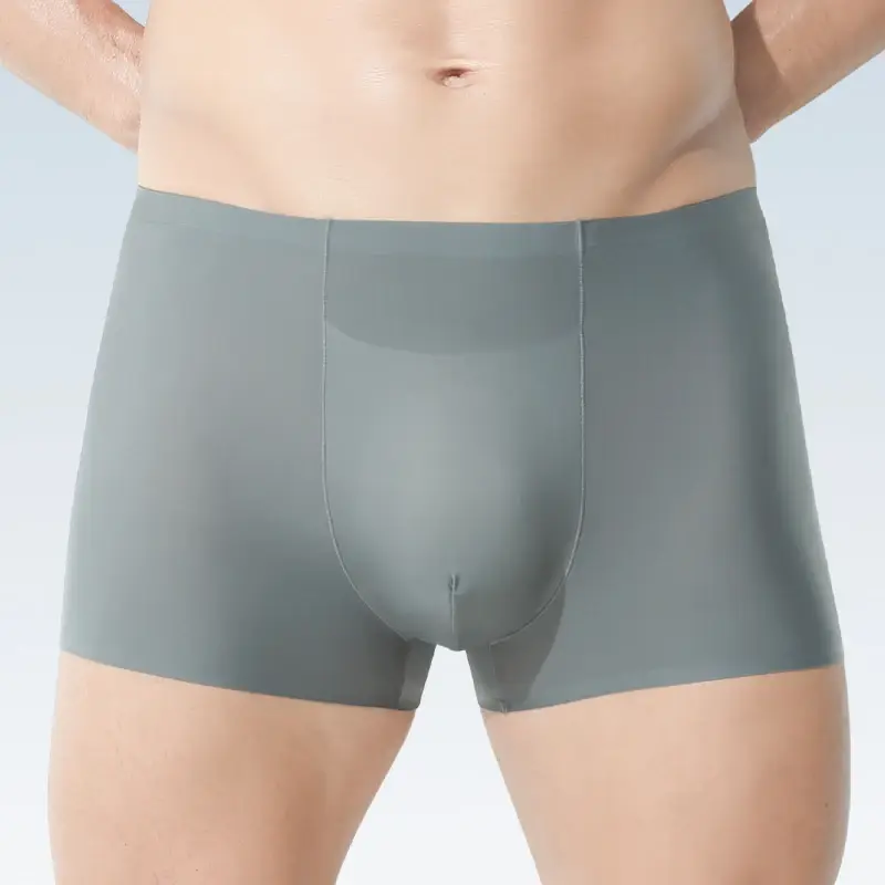 남성 속옷 남성 도매 얼음 실크 원활한 복서 팬티 항균 통기성 스포츠 여름 얇은 컴포트 복서 브리