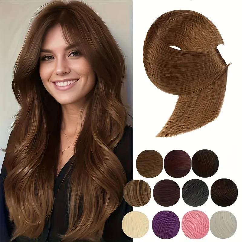 Tape In Bio Synthetic Hair Extensions 10pcs/ lot 24inches Heat Resistant Fiber Straight Seamless PU Skin Weft Tape Ins For Women