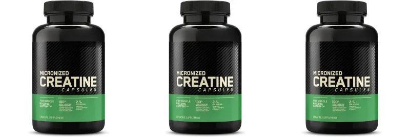 Creatine 2.5g Capsules for Adults - Supports Lean Muscle Fitness & Recovery Non-GMO Gluten-Free Vegan-Friendly 60 Capsules