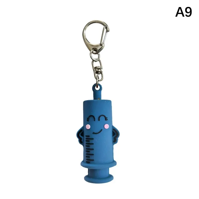 TT1pc For Home Nurses And Doctors Rubber Cutter Aid Medication Vial Breaker Tool Syringe-Shaped Ampoule Bottle Opener Keychain