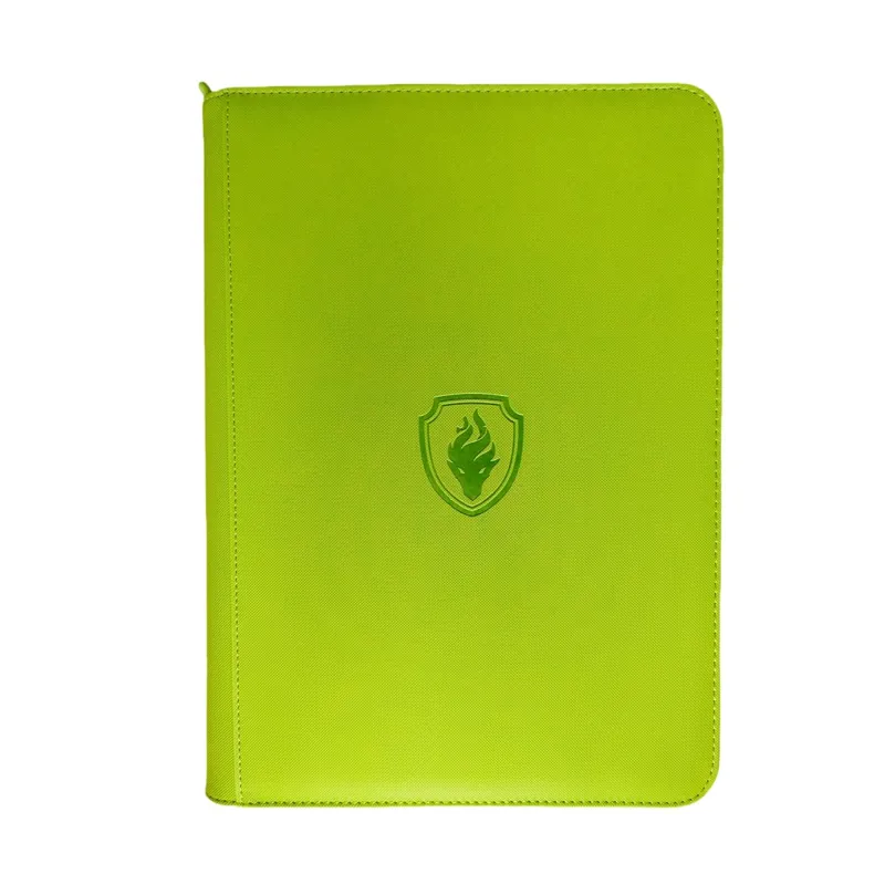 9 Pocket Trading Card Binder PU Cover Zipper Card Collection Album Sturdy 360 Side-Loading Card Folder Holder for Game Cards