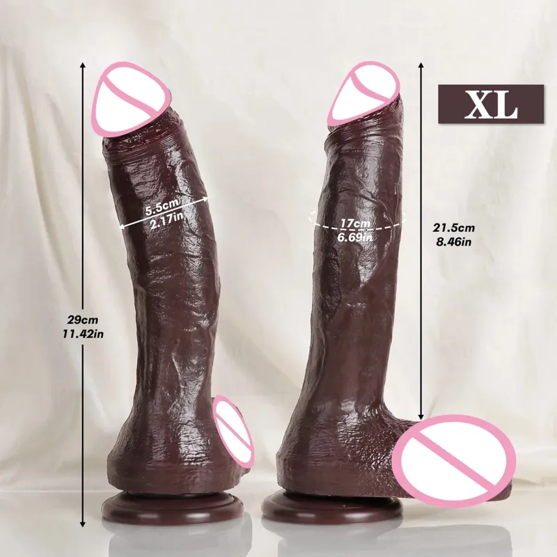 Oversized Soft Realistic Thick Dildo Gay Sex Toy for Women Suction Cup Big Dick Anal Plug Vaginal Masturbators Silicone Penis