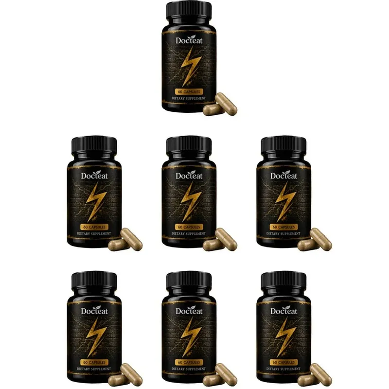 Docteat Men's Energy & Vitality Capsules with B6 D3 Zinc Ashwagandha L-Citrulline Panax Ginseng Daily Support 60 Capsules
